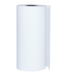 An image represents a white thermal paper roll
