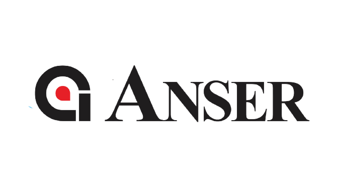 a photo represents ANSER company logo