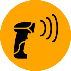 an image represents a barcode scanners icon