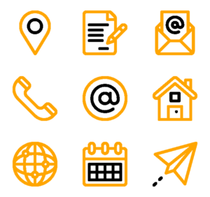 a photo represents contact information icons of GGCF