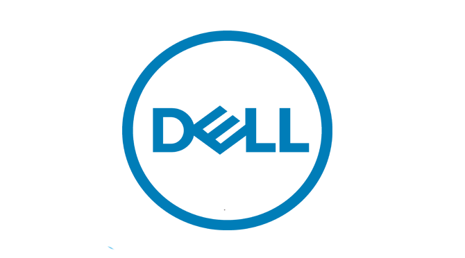 a photo represents DELL company logo