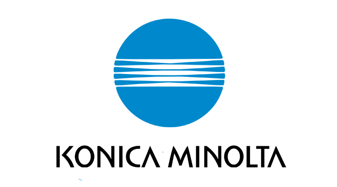 a photo represents KONICA MINOLTA company logo