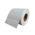 An image represents a white label roll