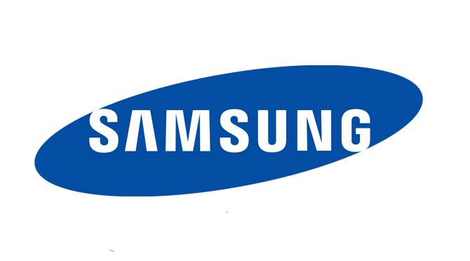 a photo represents SAMSUNG company logo